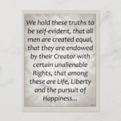 Carte Postale Déclaration d'indépendance (Devant)