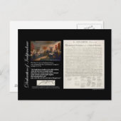 Carte Postale Déclaration d'indépendance (Devant / Derrière)