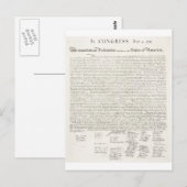 Carte Postale Déclaration d'indépendance des États-Unis (Devant / Derrière)