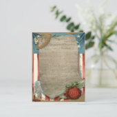 Carte Postale Déclaration d'indépendance du drapeau américain 17 (Debout devant)