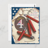 Carte Postale Déclaration d'indépendance du drapeau américain Fe (Devant / Derrière)