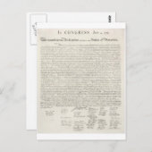 Carte Postale Déclaration d'indépendance II (Devant / Derrière)
