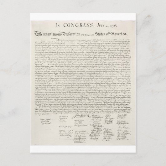Carte Postale Déclaration d'indépendance II (Devant)