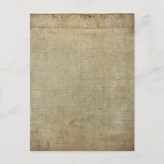 Carte Postale Déclaration d'indépendance originale (Devant)