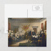 Carte Postale Déclaration d'indépendance par John Trumbull 1819 (Devant / Derrière)
