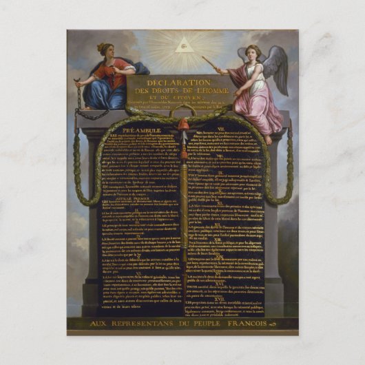 Carte Postale Déclaration - Droits de l'homme et du citoyen (Devant)
