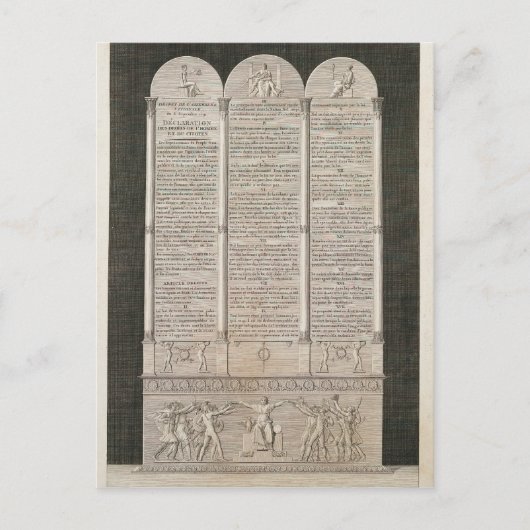 Carte Postale Déclaration française des droits de l'homme (Devant)