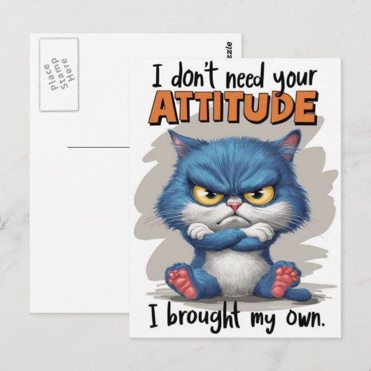 Carte Postale Déclaration provocatrice de Fiery Felines (Devant / Derrière)