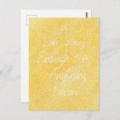 Carte Postale Déclarations de Chakra | Plexus solaire | Mandala (Devant / Derrière)