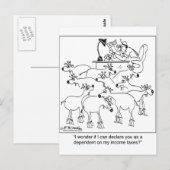 Carte Postale Déclarer les chèvres dépendantes (Devant / Derrière)