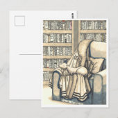 Carte postale : Déclenches dans la bibliothèque (Devant / Derrière)