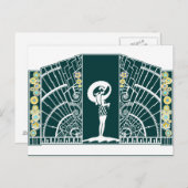 Carte Postale Déco balnéaire en Turquoise et Jaune (Devant / Derrière)