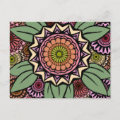 Carte Postale Déco Fandango en orange et vert (Devant)