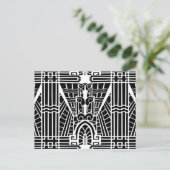 Carte Postale Déco Motif architectural, noir et blanc (Debout devant)