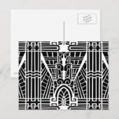 Carte Postale Déco Motif architectural, noir et blanc (Devant / Derrière)