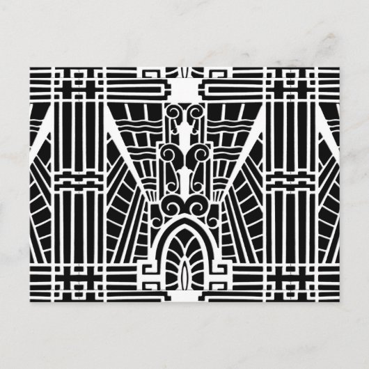 Carte Postale Déco Motif architectural, noir et blanc (Devant)
