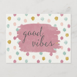 Carte Postale Deco mou IV   Good Vibes