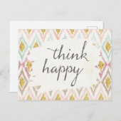 Carte Postale Deco mou V | pensent heureux (Devant / Derrière)