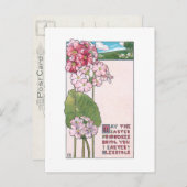 Carte Postale Déco Primroses de Pâques (Devant / Derrière)