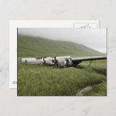 Carte Postale Décombrement d'avions de la Seconde Guerre mondial (Devant / Derrière)