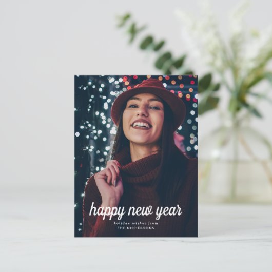 Carte Postale Décontracté Elegant Joyeux Joyeux Jour de l'An Pho (Debout devant)