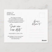 Carte Postale Décontracté Minimal, Changement de plan, Mariage R (Dos)