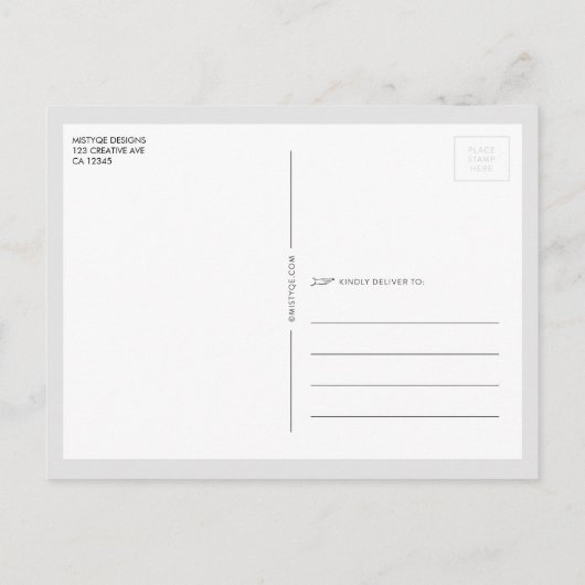 Carte postale décontracté Script Christmas Holiday (Dos)