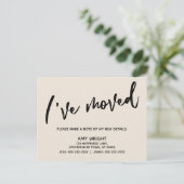 Carte Postale Décontracté, Simple J'ai Déplacé La Crème De Typog (Debout devant)