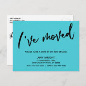 Carte Postale Décontracté, Simple J'ai Déplacé Typographie Turqu (Devant / Derrière)