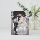 Carte Postale Décontractée superposition de script deux Merci de (Debout devant)