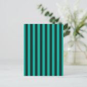 Carte Postale Décor à bandes verticales turquoise (Debout devant)