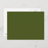 Carte Postale Décor Arrière - plan vert olive à Customiser (Devant / Derrière)