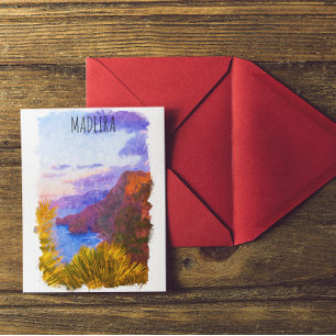 Carte Postale Décor coloré Madeira Portugal Décor Voyage