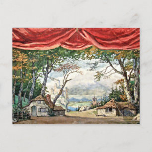 CARTE POSTALE DÉCOR D'ARRIÈRE-SCÈNE DE THÉÂTRE, CADEAU BALLET GI