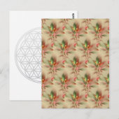 Carte Postale décor de fleurs / papier peint (Devant / Derrière)