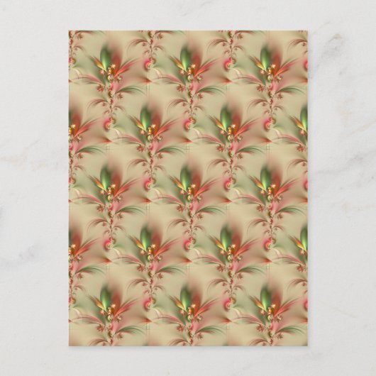Carte Postale décor de fleurs / papier peint (Devant)