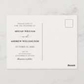 Carte Postale Décor de jardin mariage (Dos)