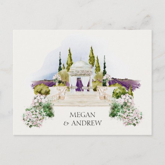 Carte Postale Décor de jardin mariage (Devant)