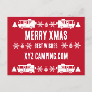 Carte Postale Décor de Noël RV Motorhome