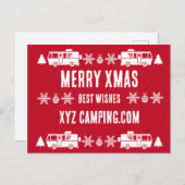 Carte Postale Décor de Noël RV Motorhome (Devant / Derrière)