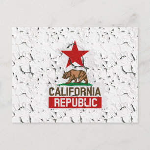 Carte Postale Décor de peinture Peeling de la Californie