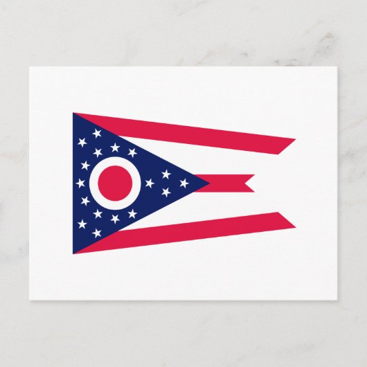 Carte Postale Décor design du drapeau de l'État de l'Ohio (Devant)