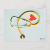 Carte Postale Décor du bureau des infirmières scolaires; casquet (Dos)