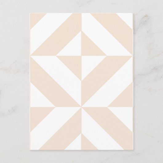 Carte Postale Décor géométrique beige clair Motif (Devant)