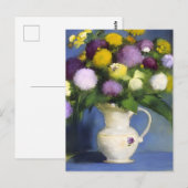 Carte Postale Décor mural de fleurs délicates (Devant / Derrière)