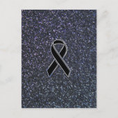 Carte Postale Décor noir en ruban (Devant)