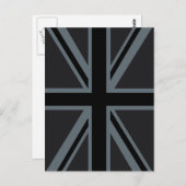 Carte Postale Décor noir Union Jack British (Devant / Derrière)
