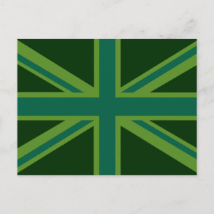 Carte Postale Décor turquoise vert Royaume-Uni Union Jack