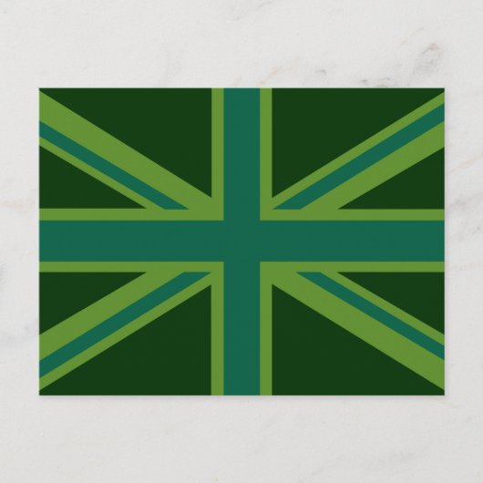 Carte Postale Décor turquoise vert Royaume-Uni Union Jack (Devant)