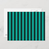 Carte Postale Décor Turquoise Vertical Stripes (Devant / Derrière)